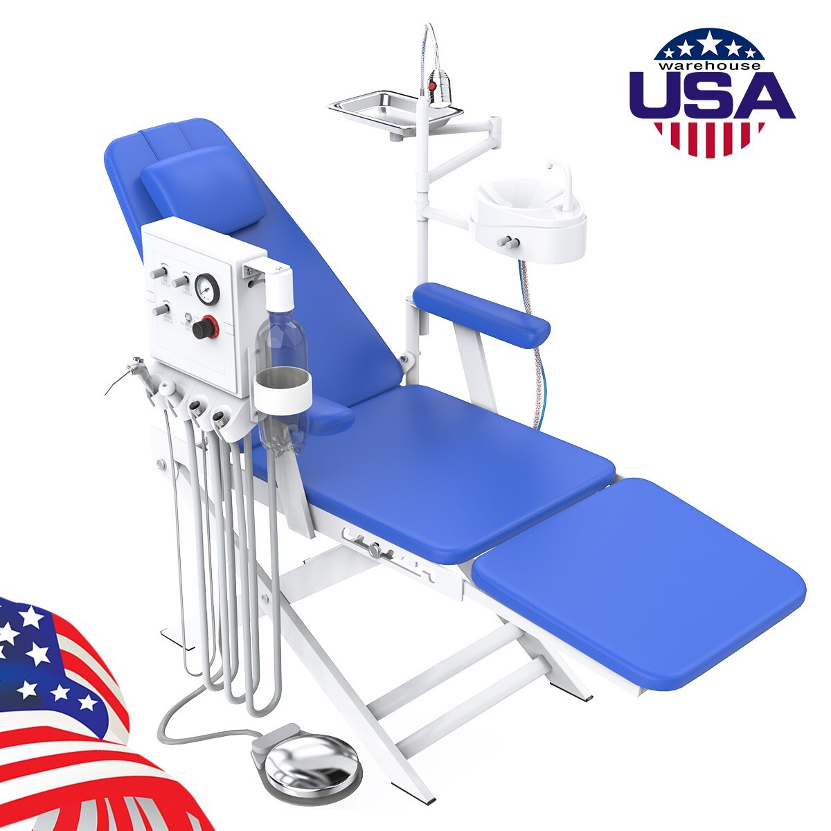 Portable Dental Delivery Treatment Cart Unit High Suction BD-402A/ Folding Chair