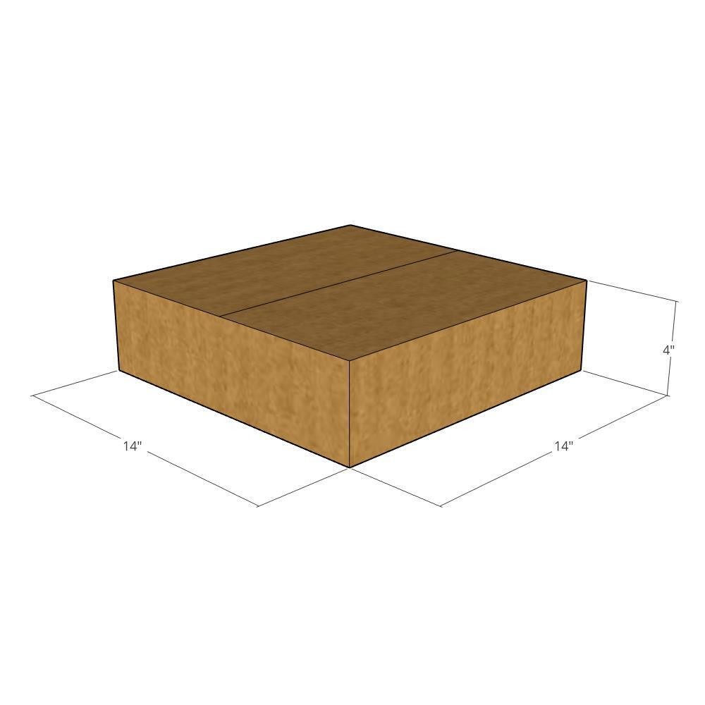 5 14x14x4 Kraft Brown Corrugated Shipping Boxes 32 ECT Single-Wall New