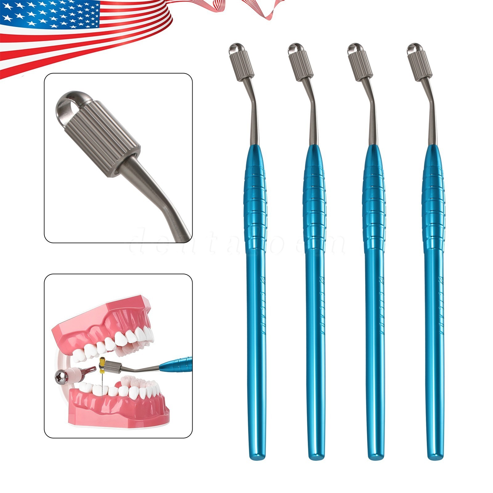 4* Dental Endodontic Endo File Holder K-Files Handle Hand Use Root Canal Clip CE