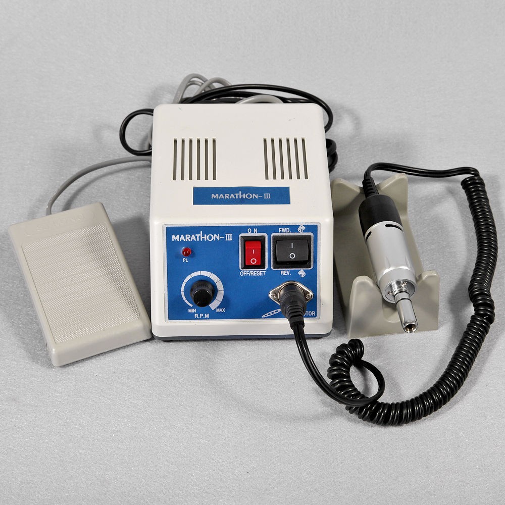 Dental Lab Marathon Micromotor Straight Handpiece/Contra Angle Polisher +10Burs