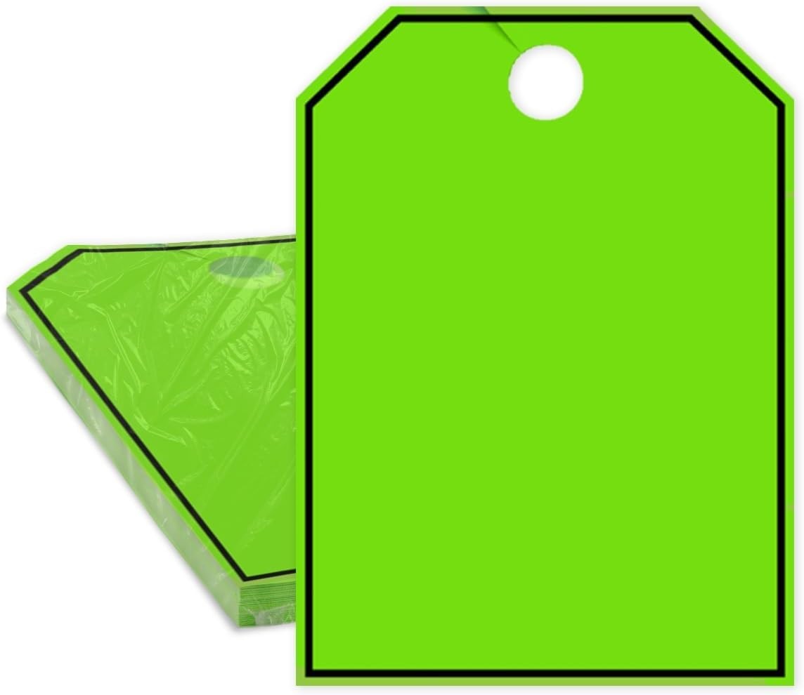 Versa Tags Blank Border Rearview Mirror Hang Tags 50 Pack Hang Tag 8.5″ X 11.5″