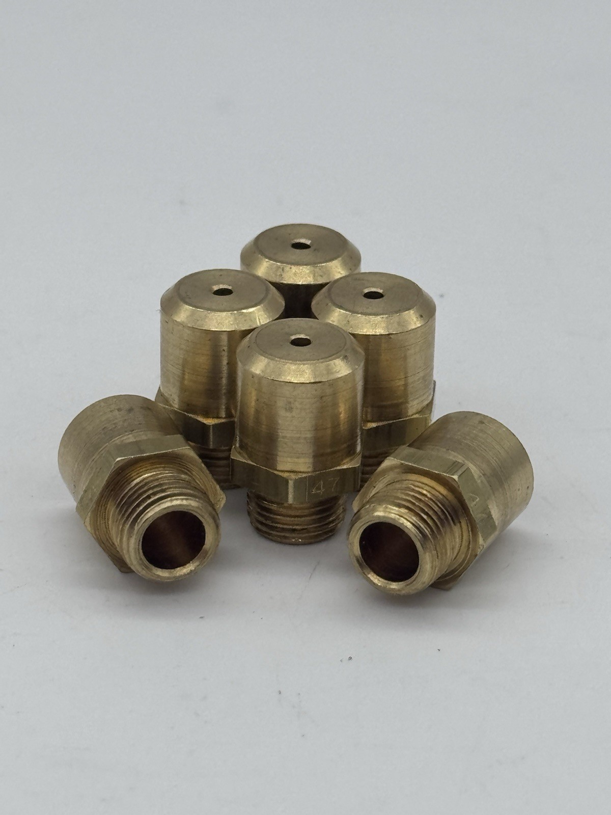 Lot of 6 #47 Natural Gas Burner Orifices 1/8” NPT Furnace Unit Heater HVAC