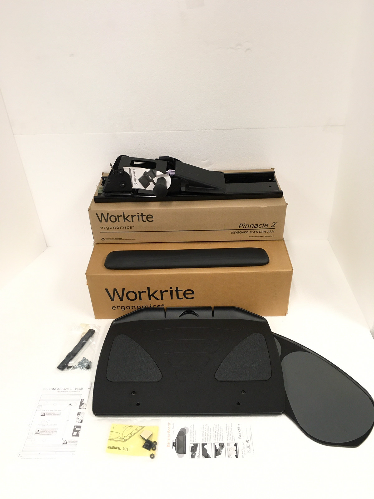 NEW WorkRite 2118-22J Adjustable Ergonomic Desk Banana KeyBoard 22″ and Mouse