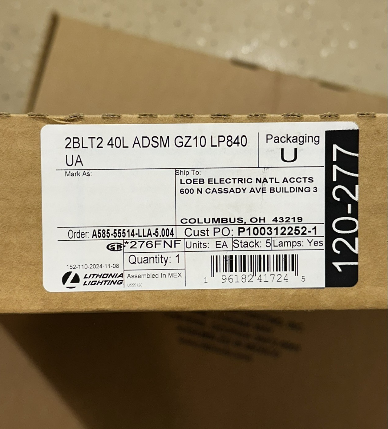 NEW Lithonia 2BLT2 40L ADSM GZ10 LP840 UA LED Troffer 4000K 4000lm