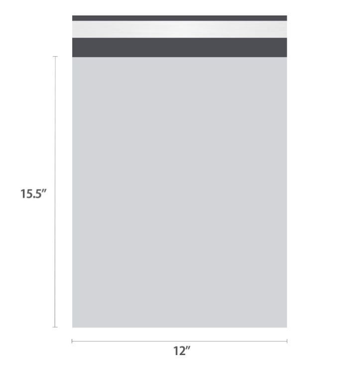 Poly Mailers 12X15.5 Plastic Envelopes Shipping Bags 2.5 Mil White Premium