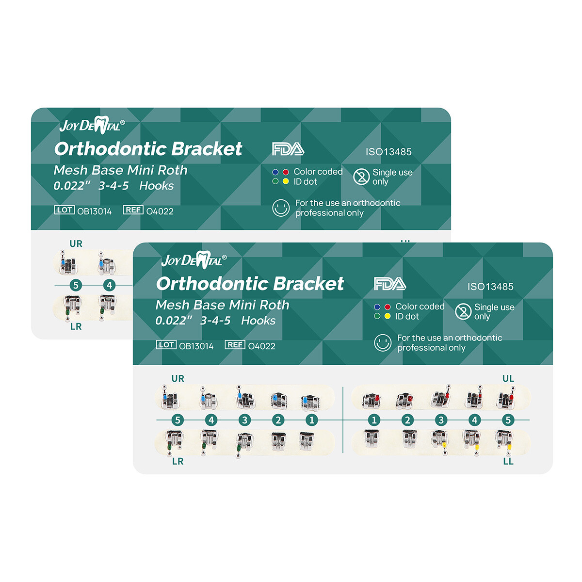 Dental Orthodontic Metal Brackets Braces Mini Roth/MBT 022/018 Hooks 3/345
