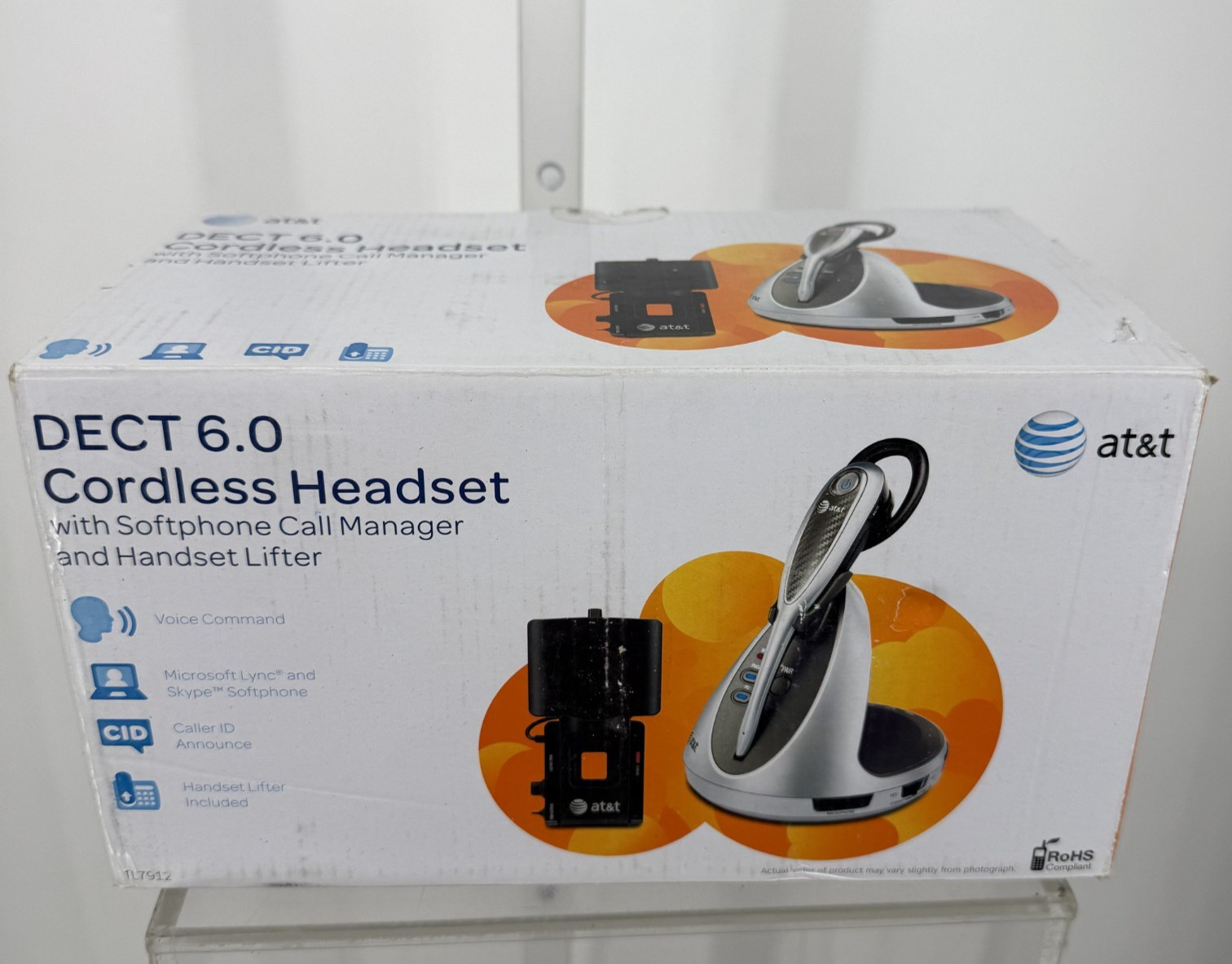AT&T TL7912 DECT 6.0 Wireless Office Headset System USB Softphone Open Box