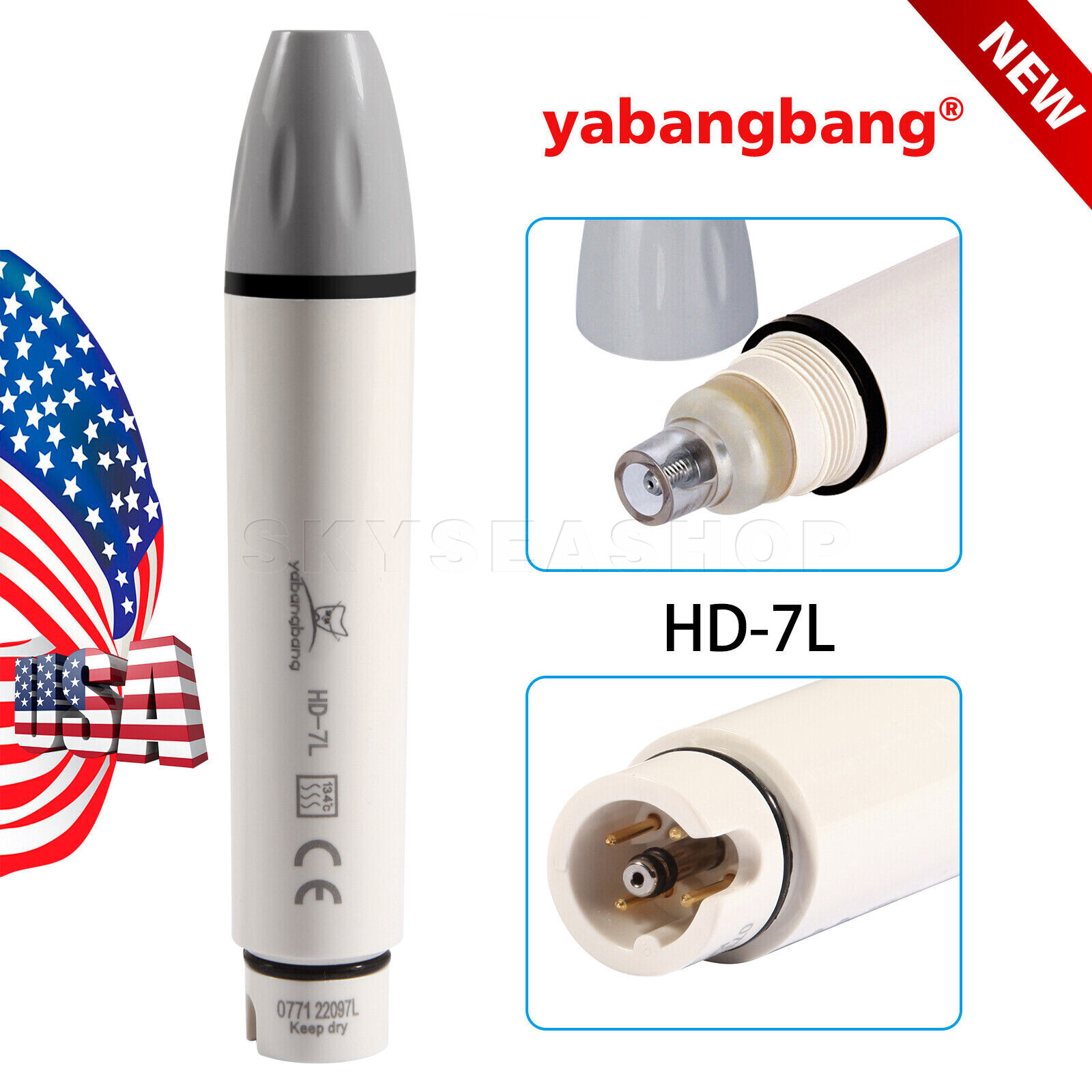 HD-7L Dental Ultrasonic Piezo Scaler Handpiece LED Light For DTE SATELEC USA