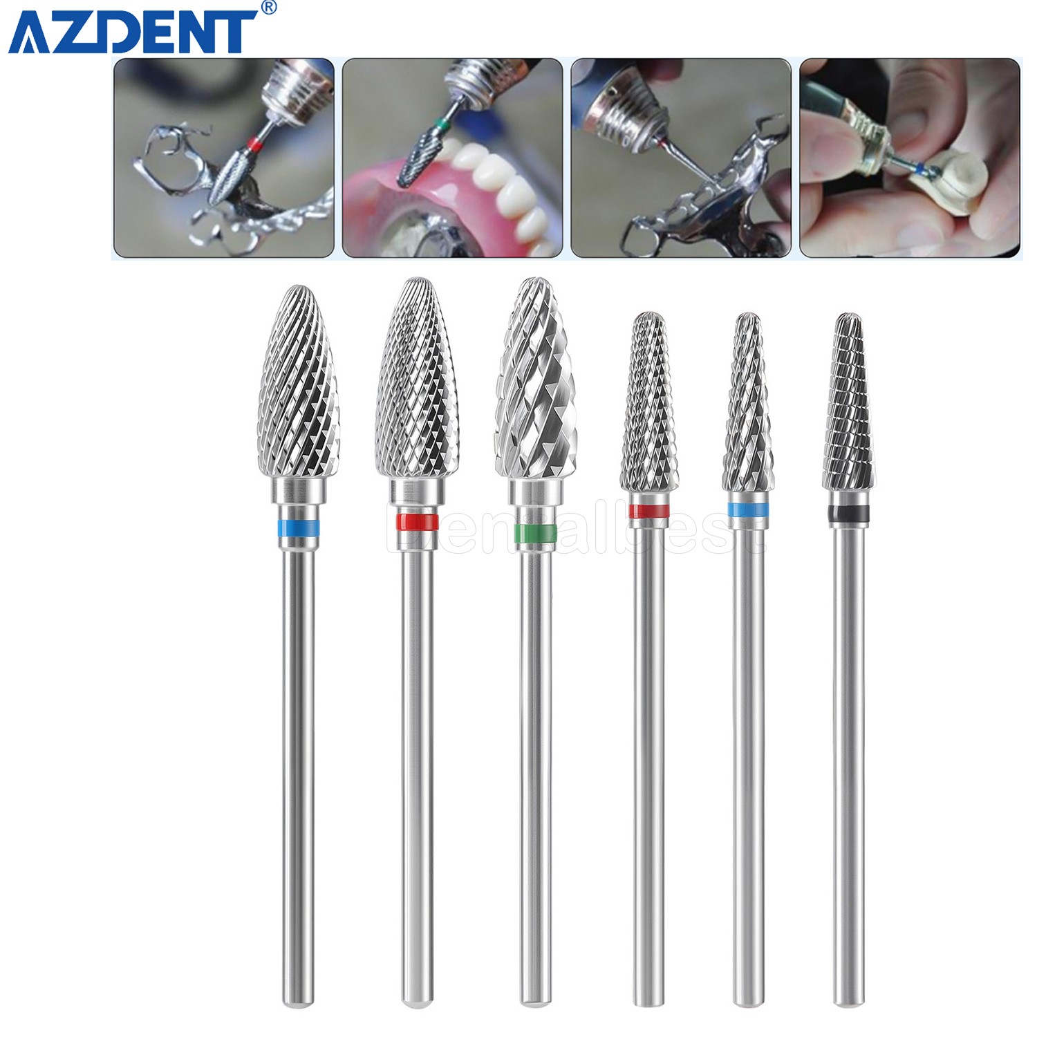 Dental Lab Tungsten Carbide Burs Polishing Bur HP 2.35mm for Low Speed Handpiece