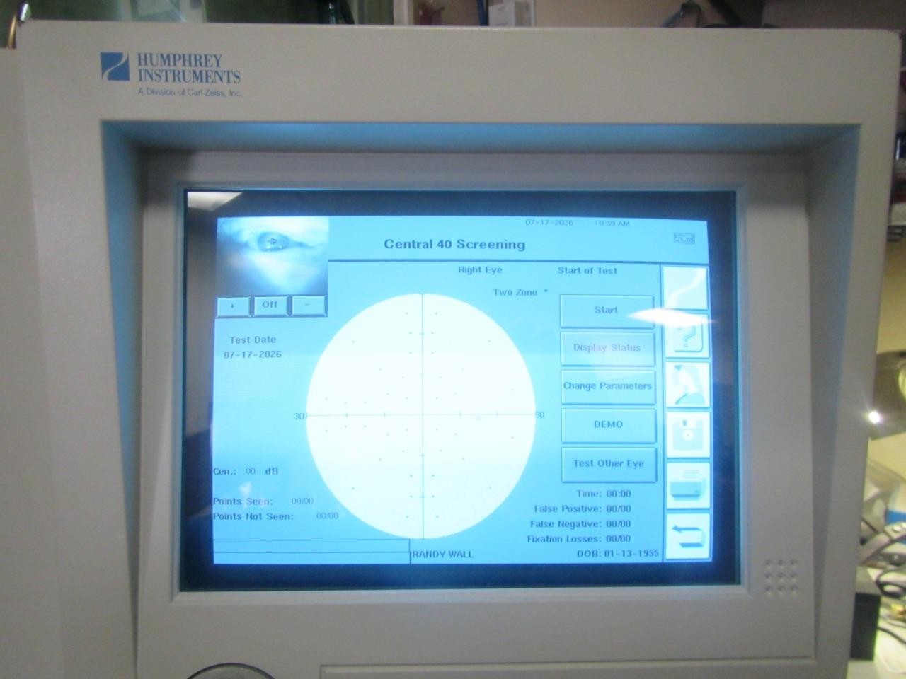 Zeiss Humphrey HFA II 745 Ophthalmic Visual Field Analyzer w/ Printer & Table