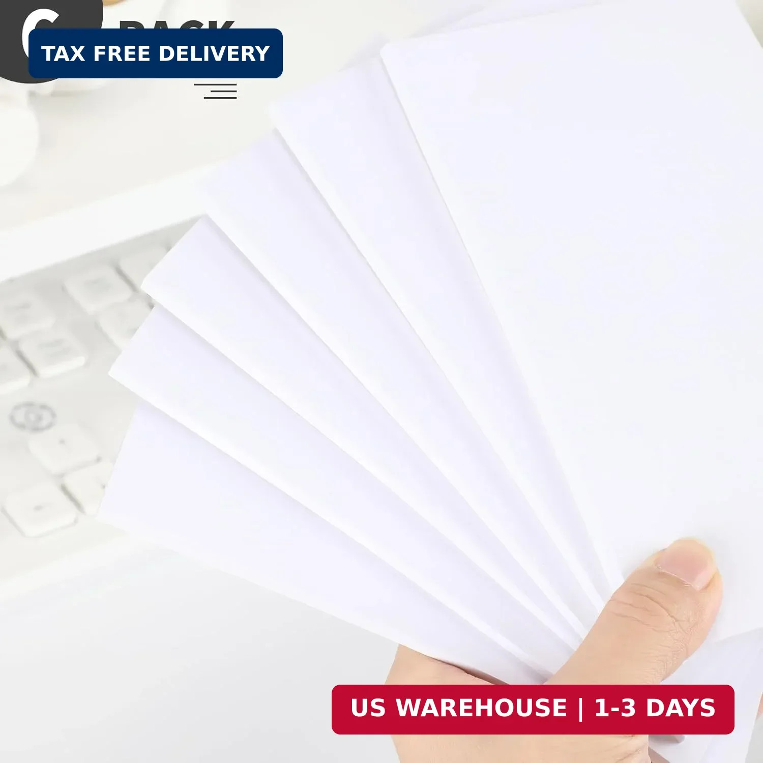 6 Pack 4×6 Blank Memo Note Pads 50 Sheets Small Scratch Pads for Writing