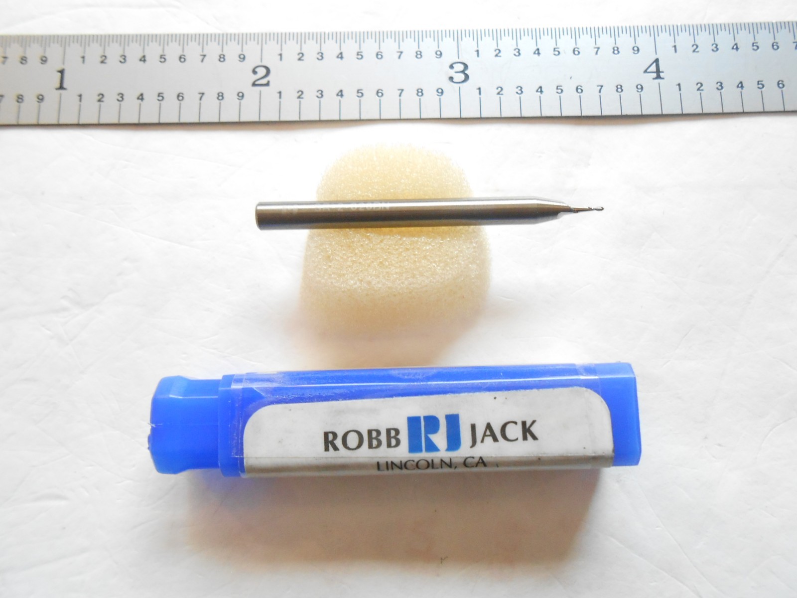 NEW ROBB JACK USA .020″ DIA. x .060″ LOC x 1-1/2″ L 2FL CC CARBIDE BALL END MILL