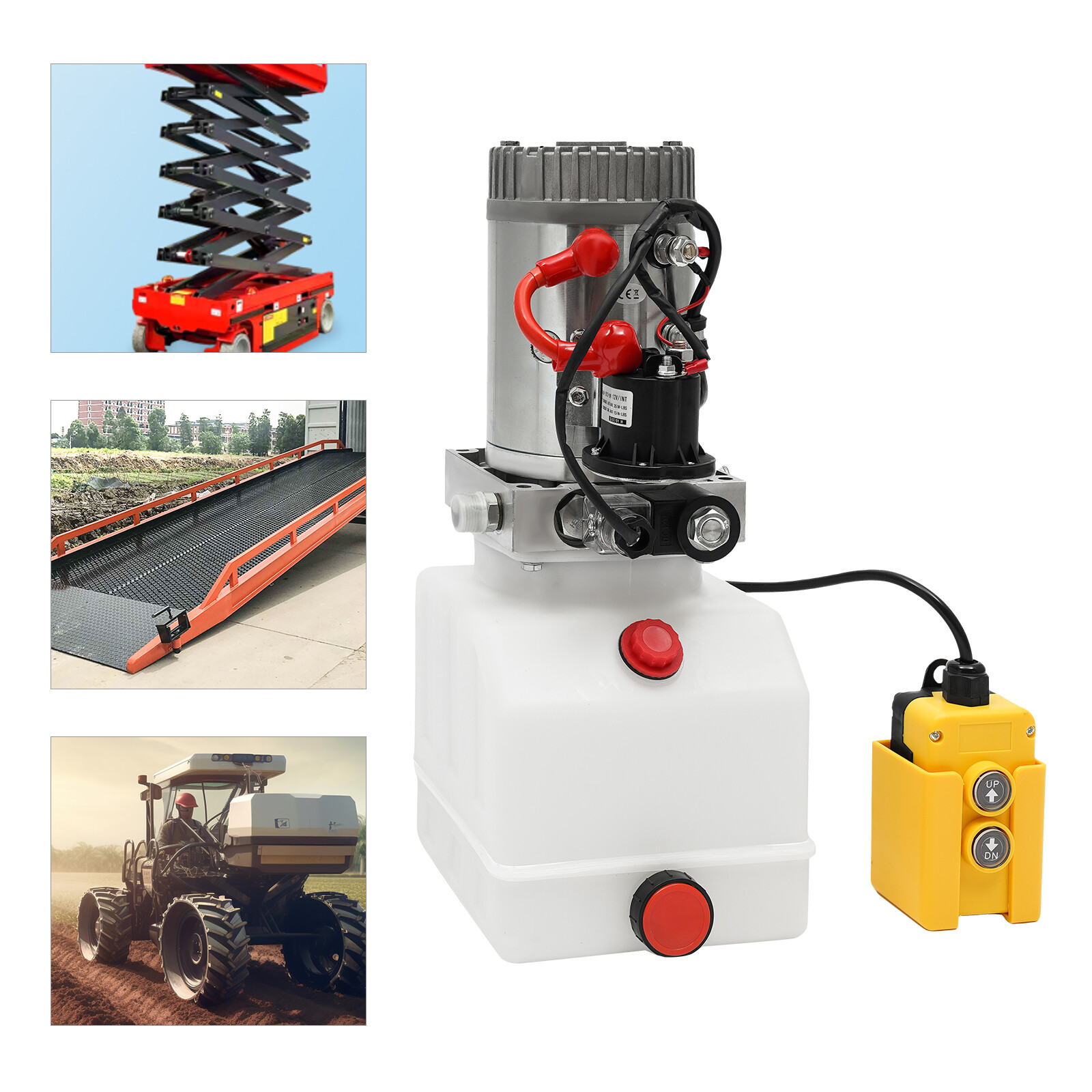 Electric Hydraulic Pump, Hydraulic Power Unit 12V, Single Acting Oil Pump 4/L
