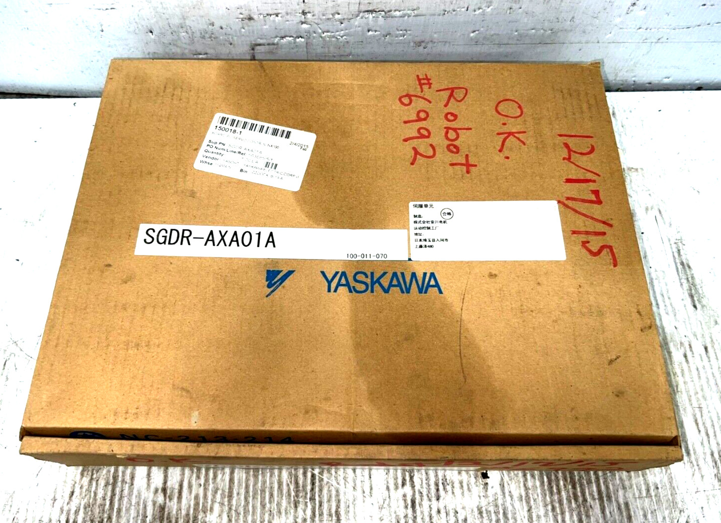 NEW – Yaskawa Axis Control Board SGDR-AXA01A Rev. E01
