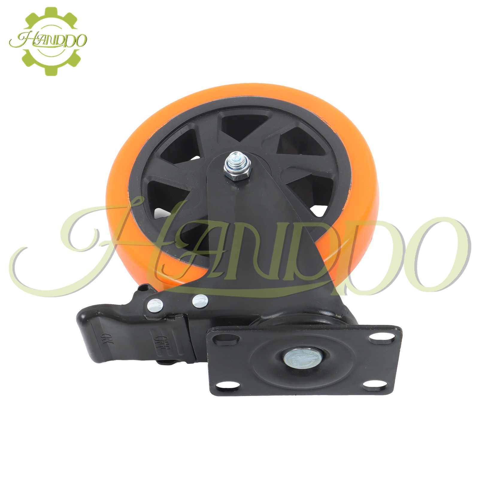 Caster Wheels Swivel Plate Casters 4 Pack 6 inch Heavy Duty with Locking Brake