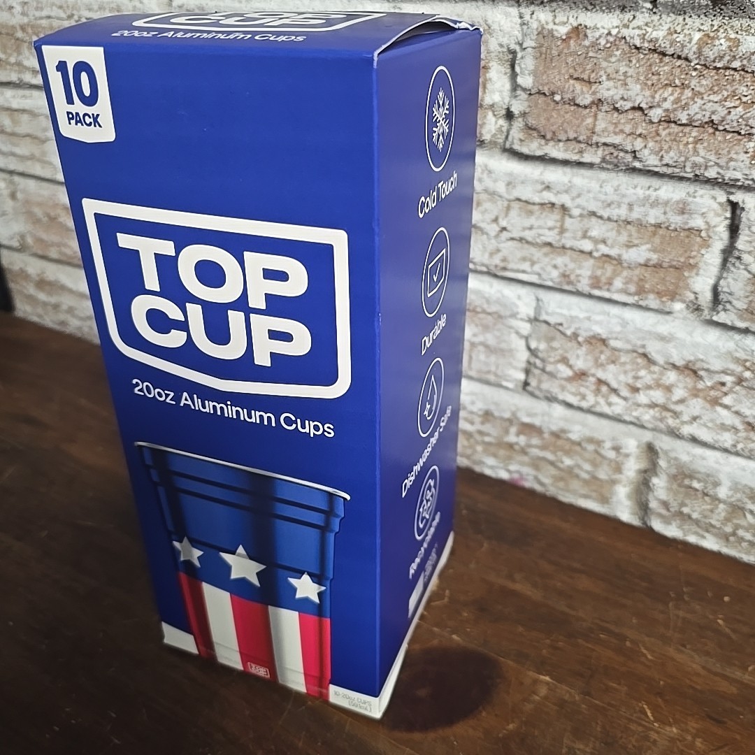 10 Pk Reusable Aluminum Cups 20 oz USA 250th Birthday Patriotic Made in USA