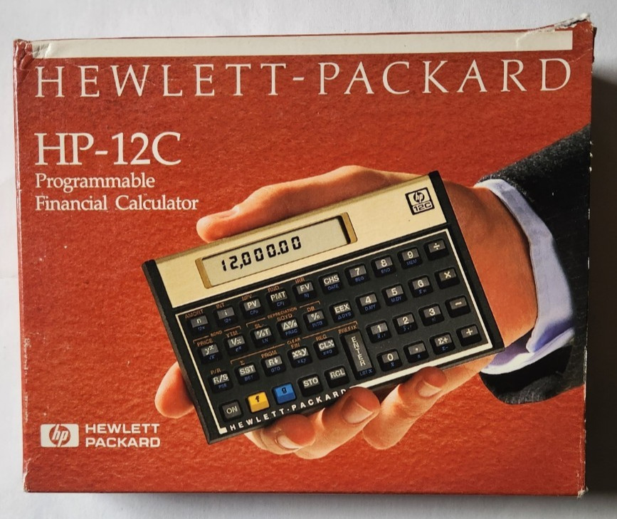 Hewlett Packard HP-12C Vintage Made in USA RPN Financial Calculator
