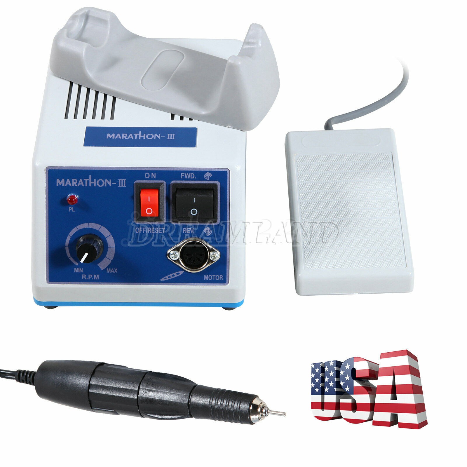 Dental Lab Electric Micromotor Polishing Unit / 35K rpm Motor Handpiece