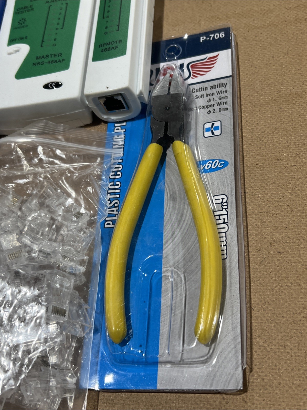 NEW RJ45 Pass Through Networking Crimp Tool Kit Cat5 Cat6 Network Crimping – SXD