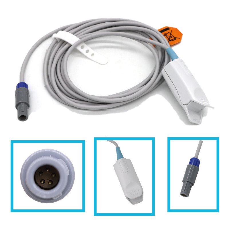 Adult Finger Clip blood oxygen probe Fit for CONTEC CMS7000/8000 SpO2 Sensor5Pin