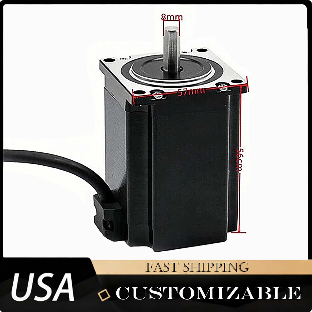 NEMA 23 Stepper Motor 1.2Nm 170 oz-in 2-Phase 8mm Shaft for Automation Machinery
