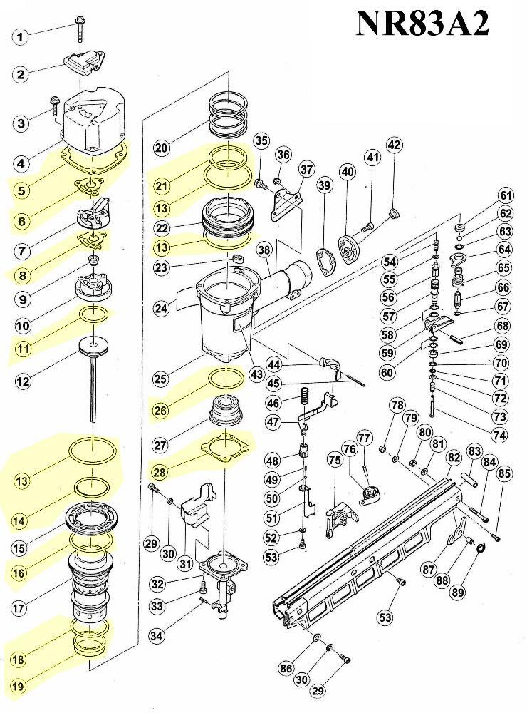 CoFast® High Quality O-Rings, Gaskets Rebuild Kit for Aftermarket Hitachi NR83A2