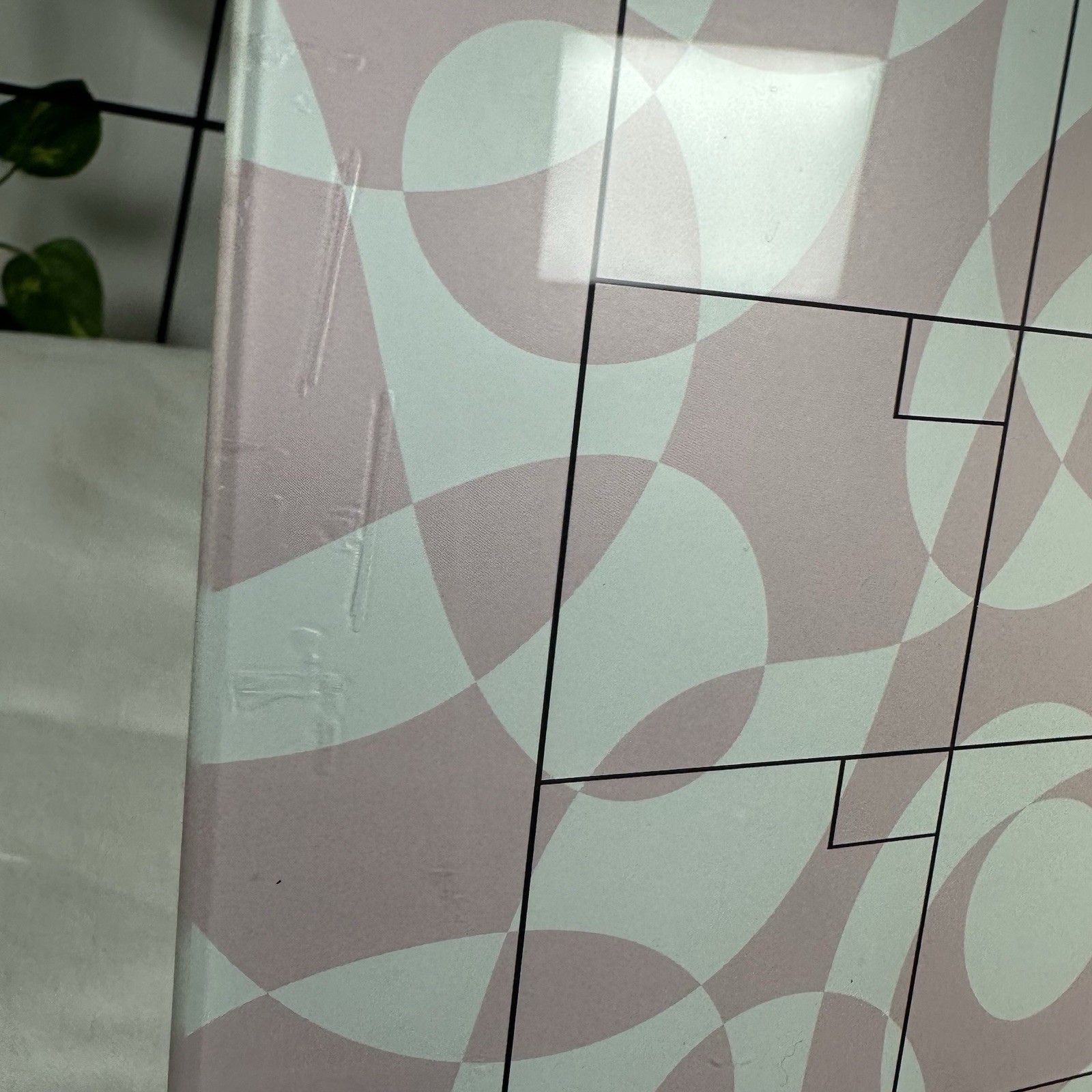 Dry Erase Monthly Calendar Planner Pink/White/Black Patterned 11.75″ x 15.75″