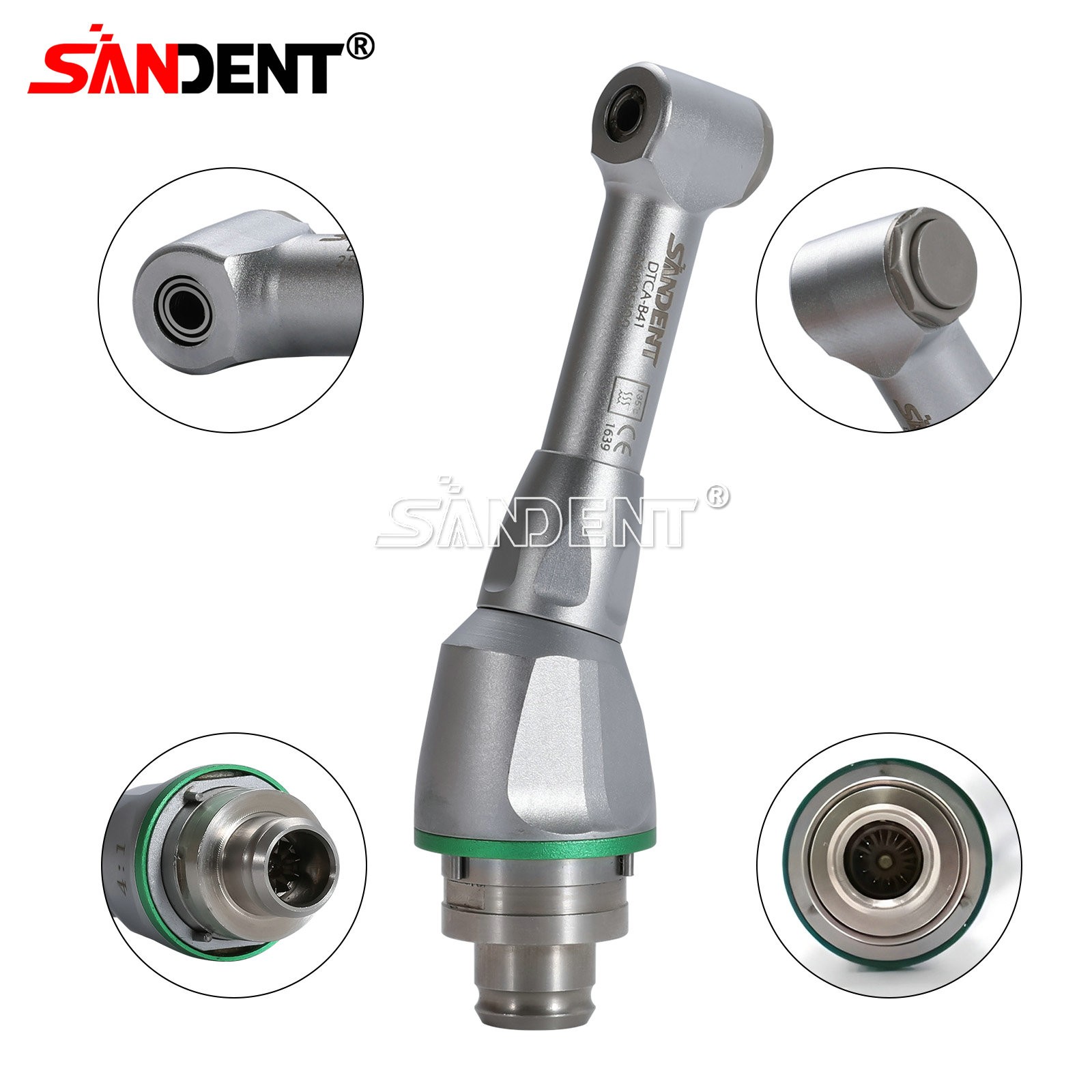 Dental 4:1 Reduction Contra Angle Head For Electric Hygiene Prophy Handpiece