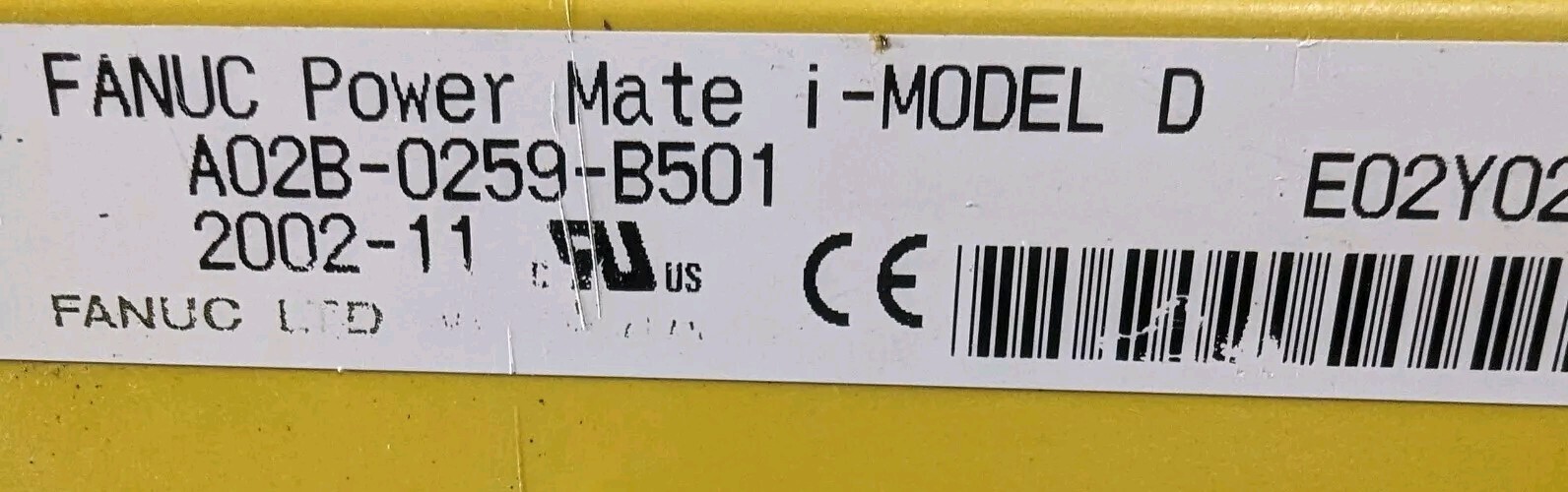 FANUC A02B-0259-B501 Power Mate A16B-3200-0260/11C