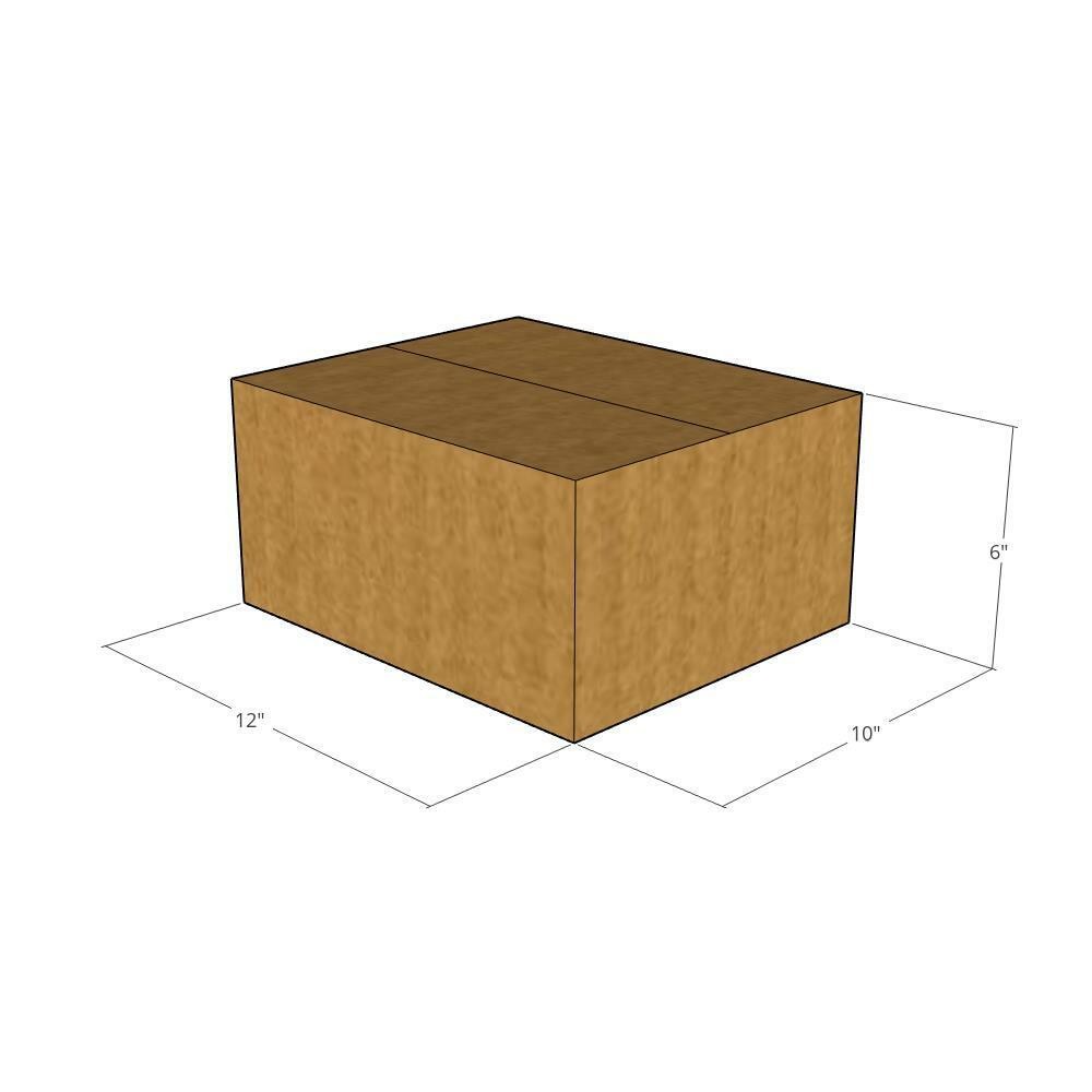10 12x10x6 Kraft Brown Corrugated Shipping Boxes 32 ECT Single-Wall New