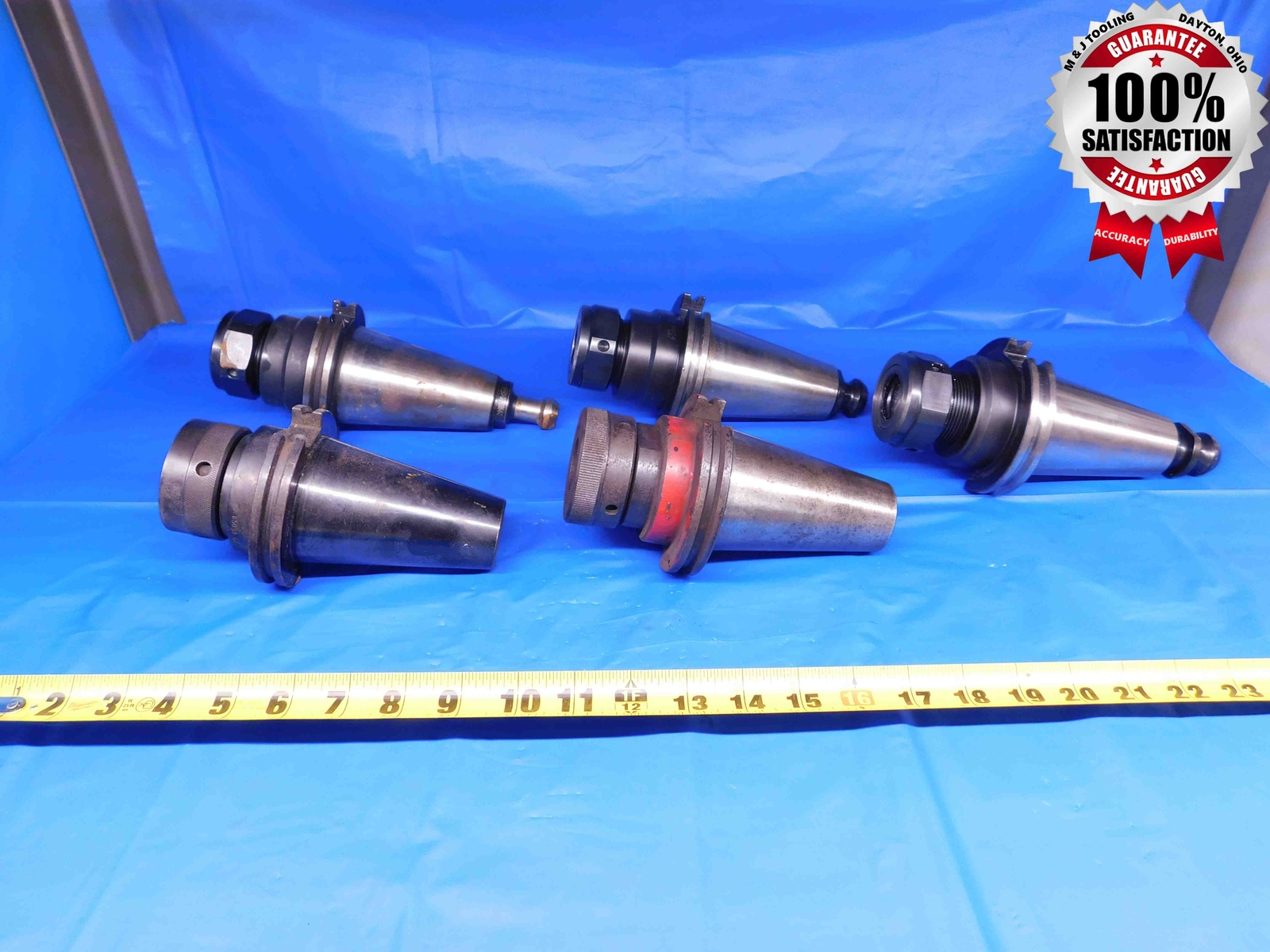 5 PCS LOT OF CAT50 TG100 COLLET CHUCK TOOL HOLDERS VARIOUS PROJECTIONS TG 100