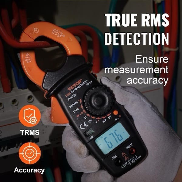 400 Amp Digital Clamp Meter AC DC Multimeter True RMS Auto Ranging NCV