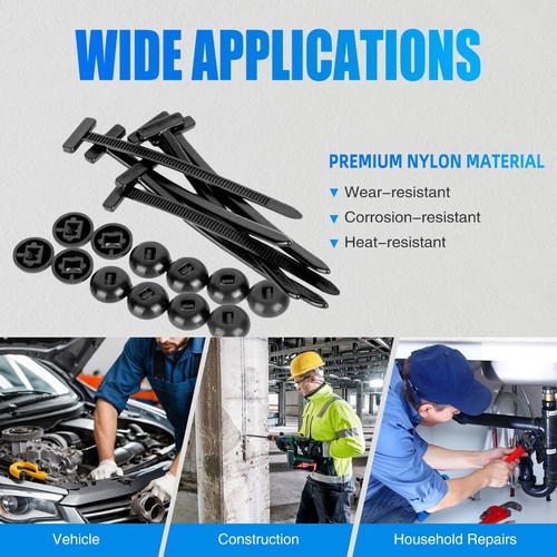 100PCS Nylon Cable Straps – 12 Inches Heavy-duty – Heat-resistant and UV-resista