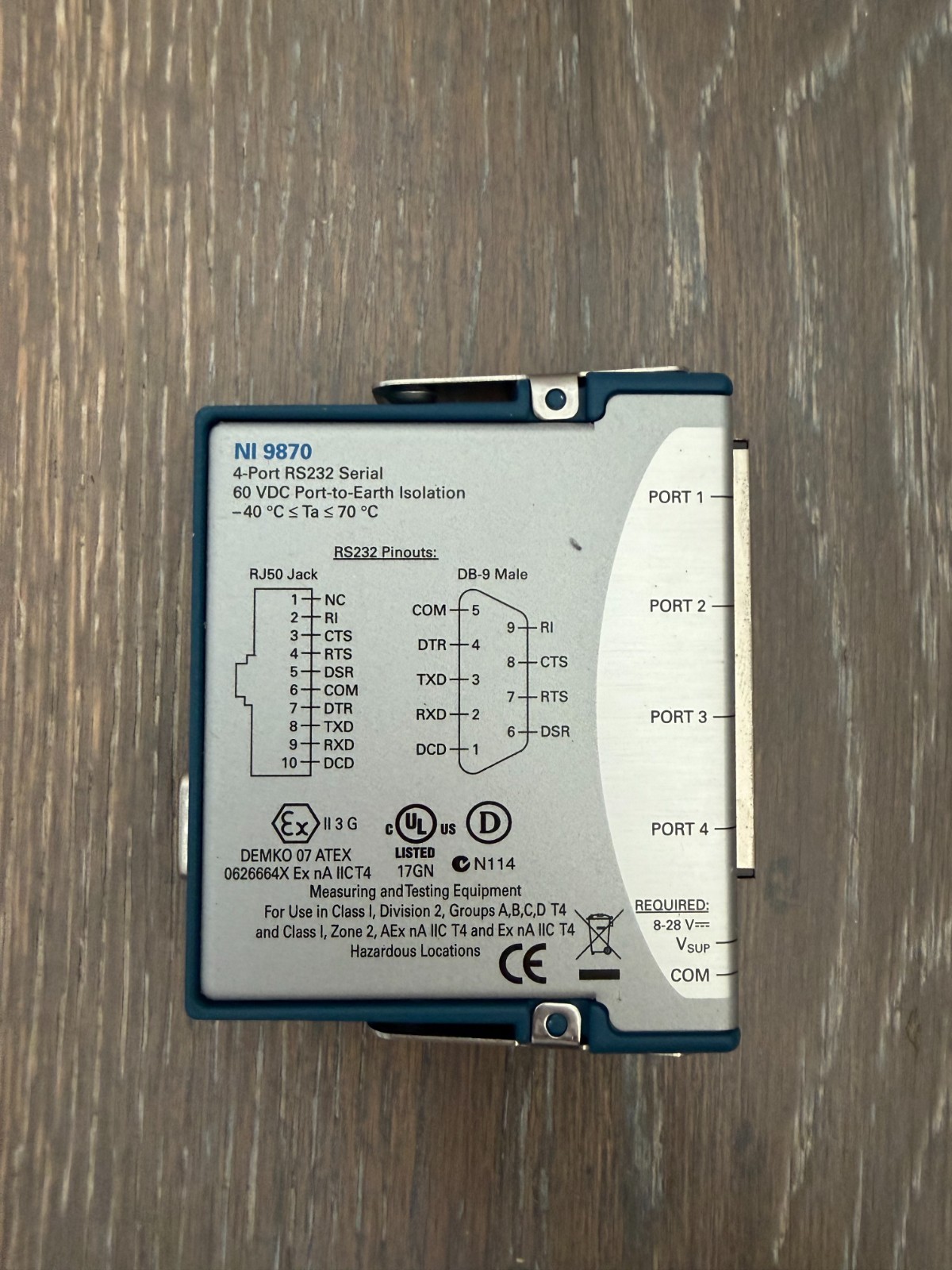 NI 9870 4-Port RS232 Serial Module National Instruments Item specifics: