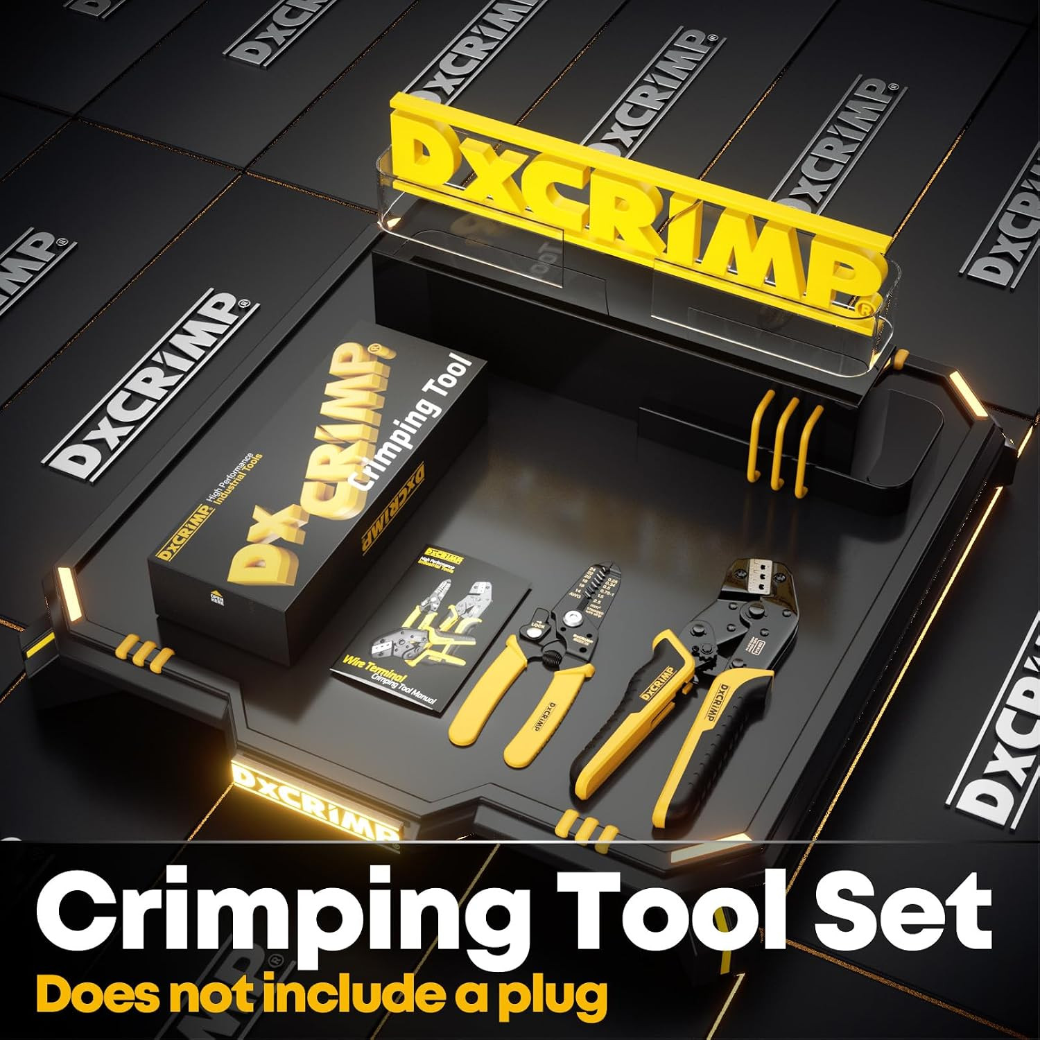 Crimping Tool for Spade Kit with Wire Stripper — Ratcheting Crimper Wire Termina