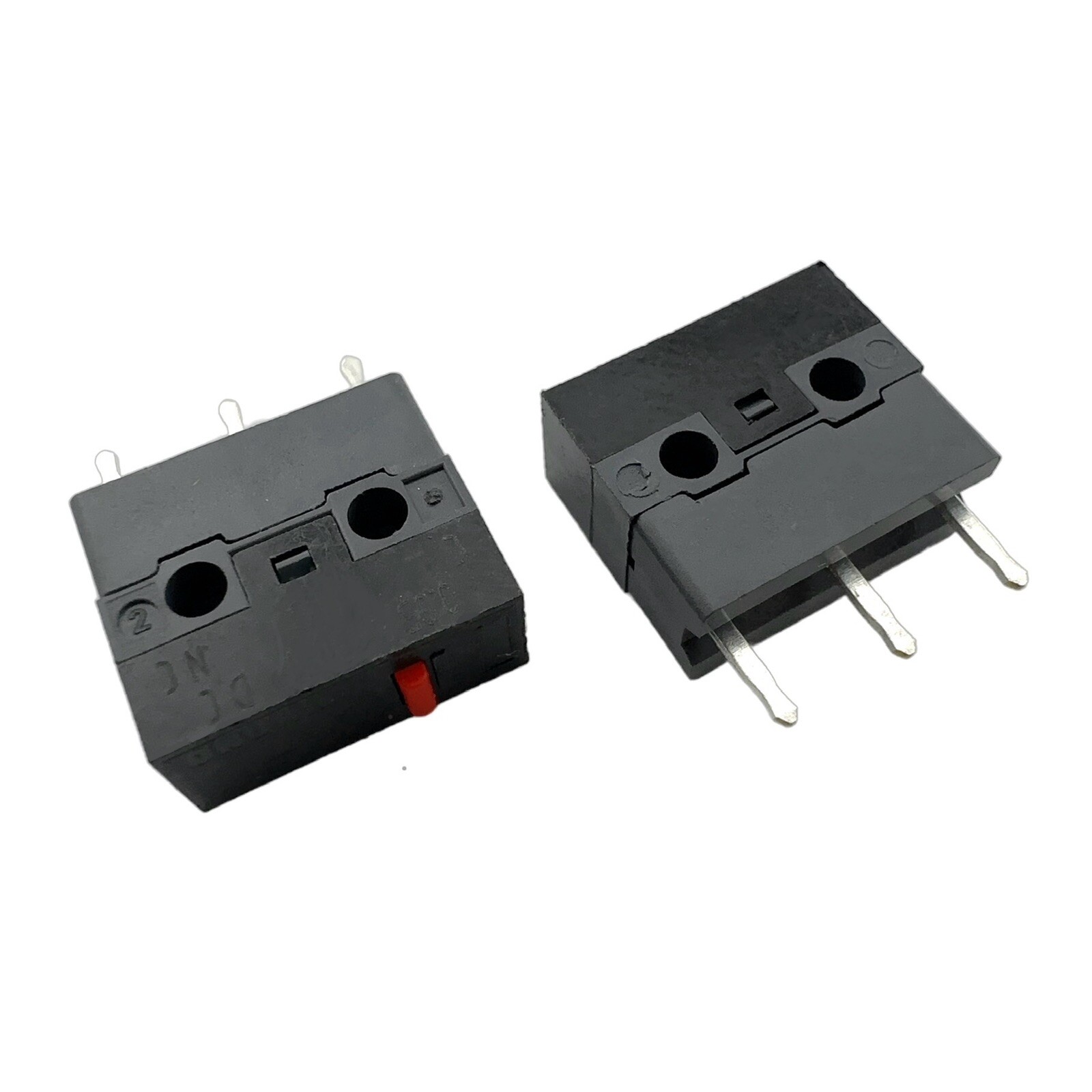 HUANO Red Dot Long-Pin 4mm Rise 10M Mouse Micro Switch 12.8×5.8×11.2mm (4 Pcs)