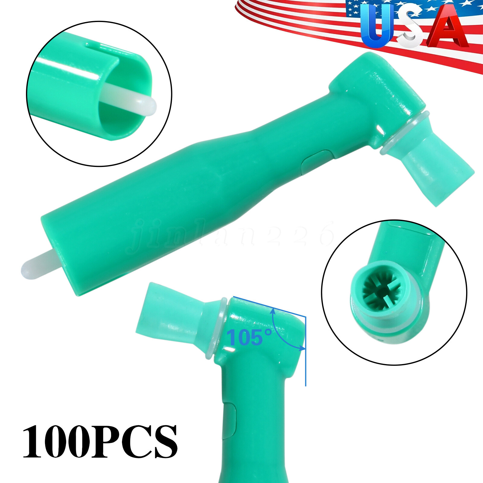 Dental Disposable Prophy Angles Regular Latex Free Contra Angle 105° – 500pcs