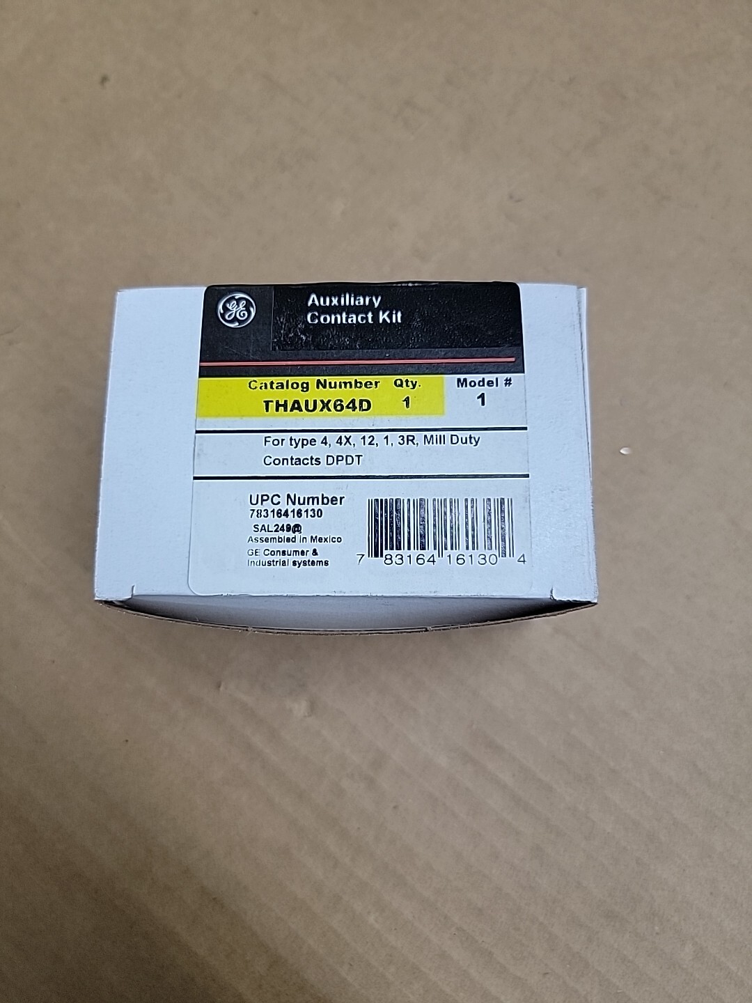 General Electric THAUX64D DPDT 600V Auxiliary Contact **Free Shipping**