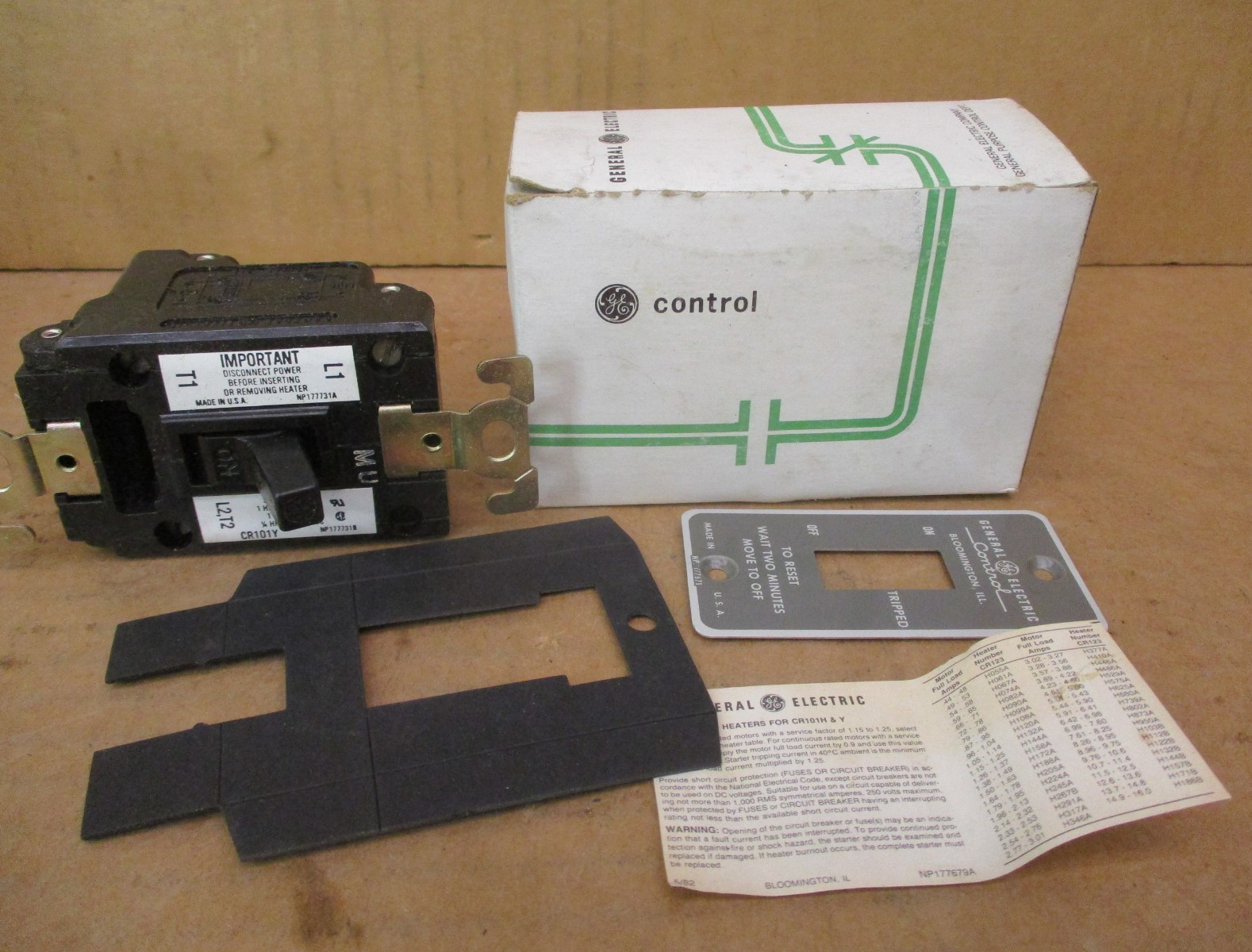 New Open Box General Electric CR101Y 1HP 1PH 150/230V 1 Pole 52611ISU
