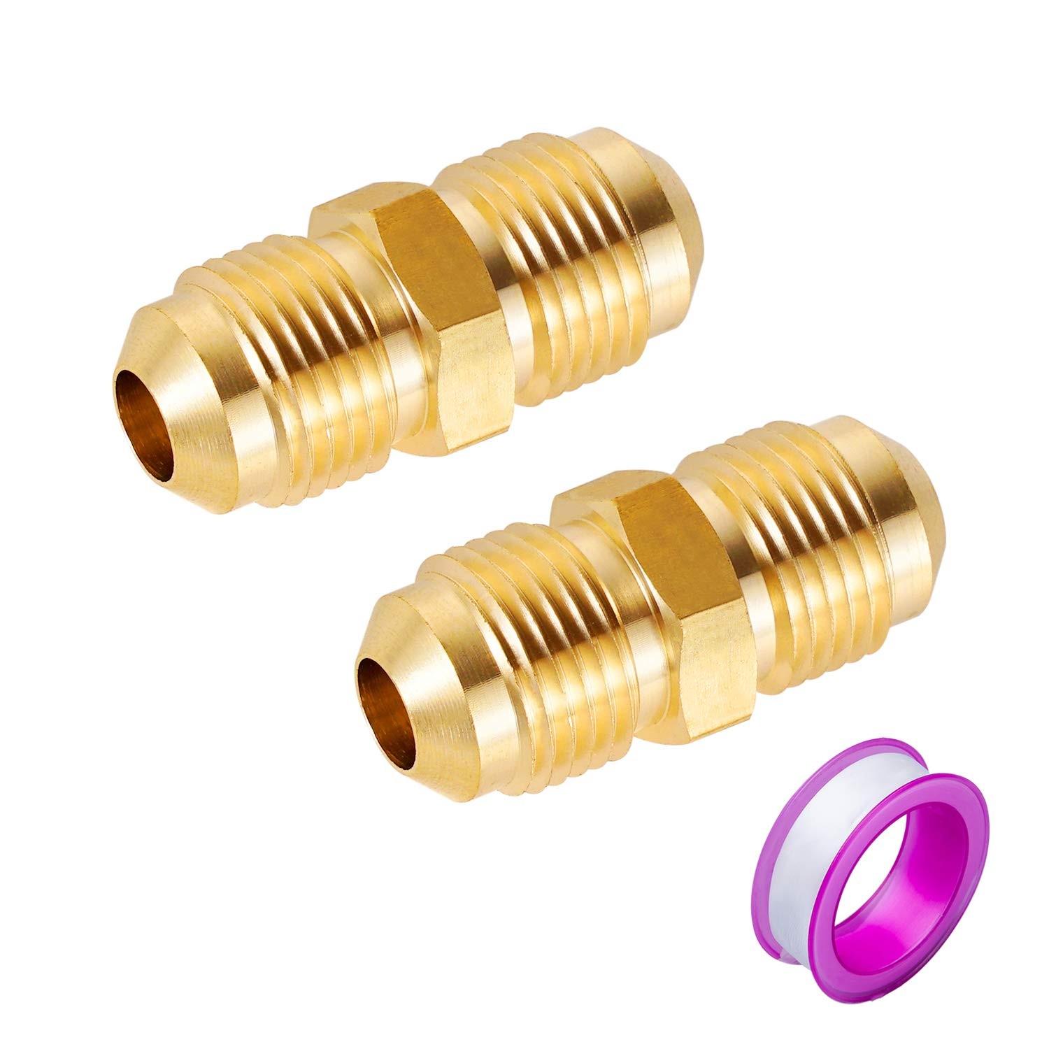3/8″ Male Flare x 3/8″ Male Flare Connector Gas Adapter Union Brass Tube Coupler