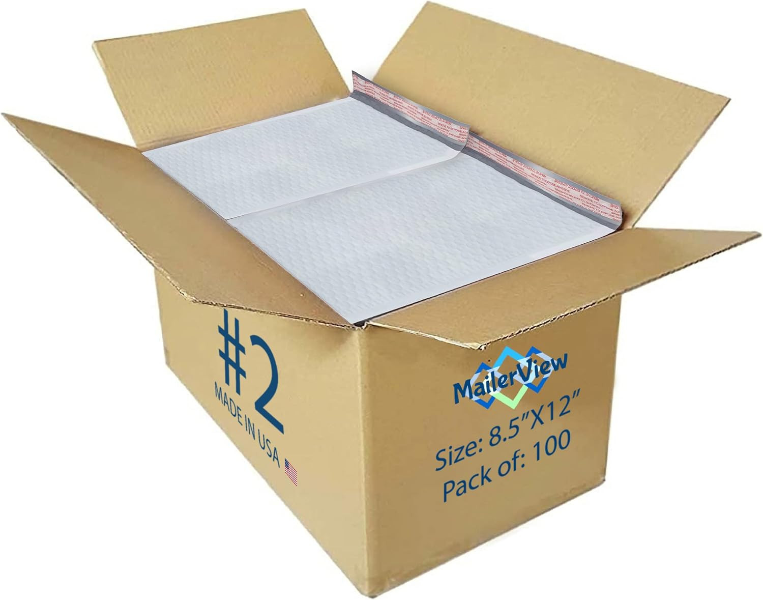 250 Pack USA Made Poly Bubble Mailers (#0) 6X10 Inches Shipping Padded Envelopes