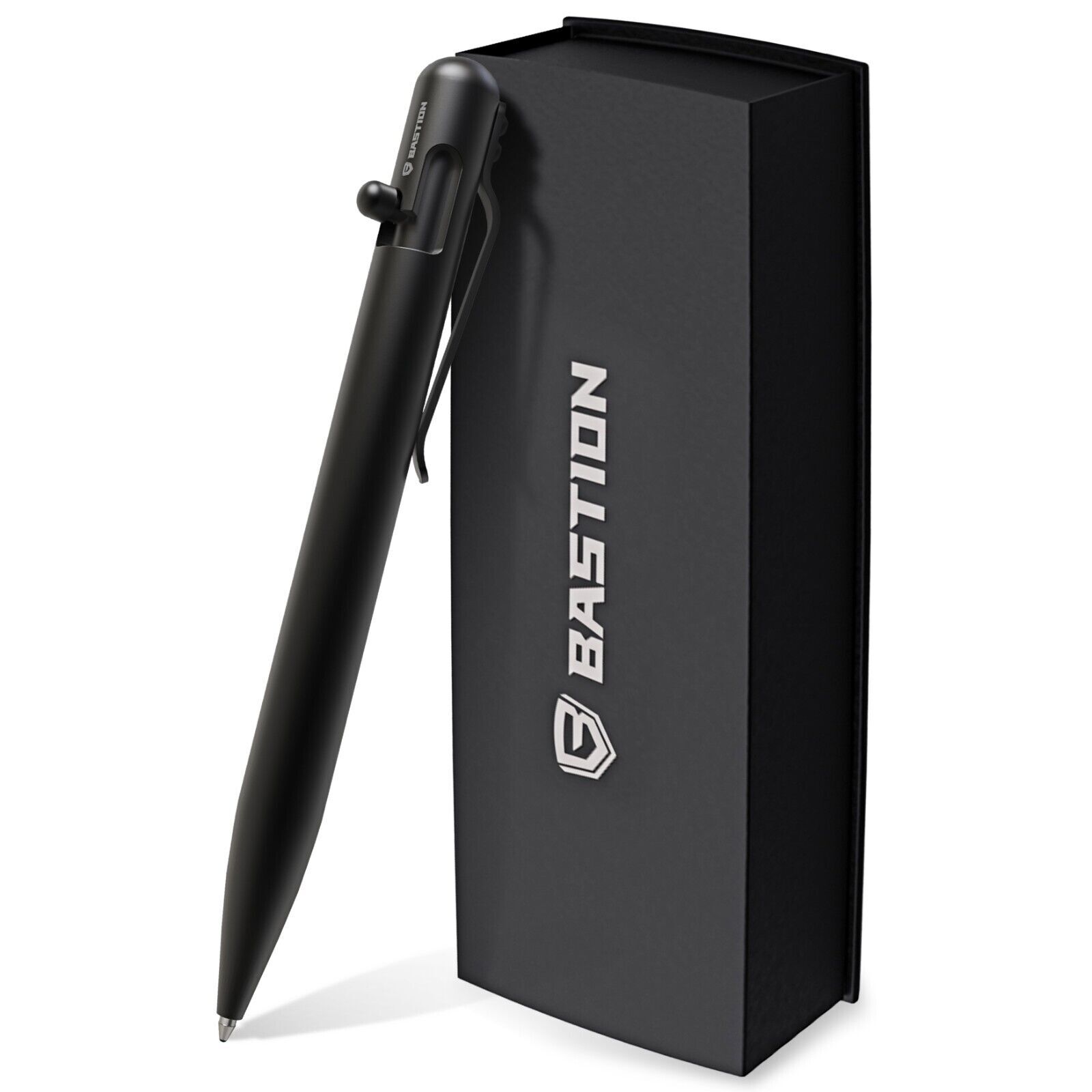 Bastion Bolt Action Pen Black Stainless Steel Metal Luxury Gift Ballpoint EDC