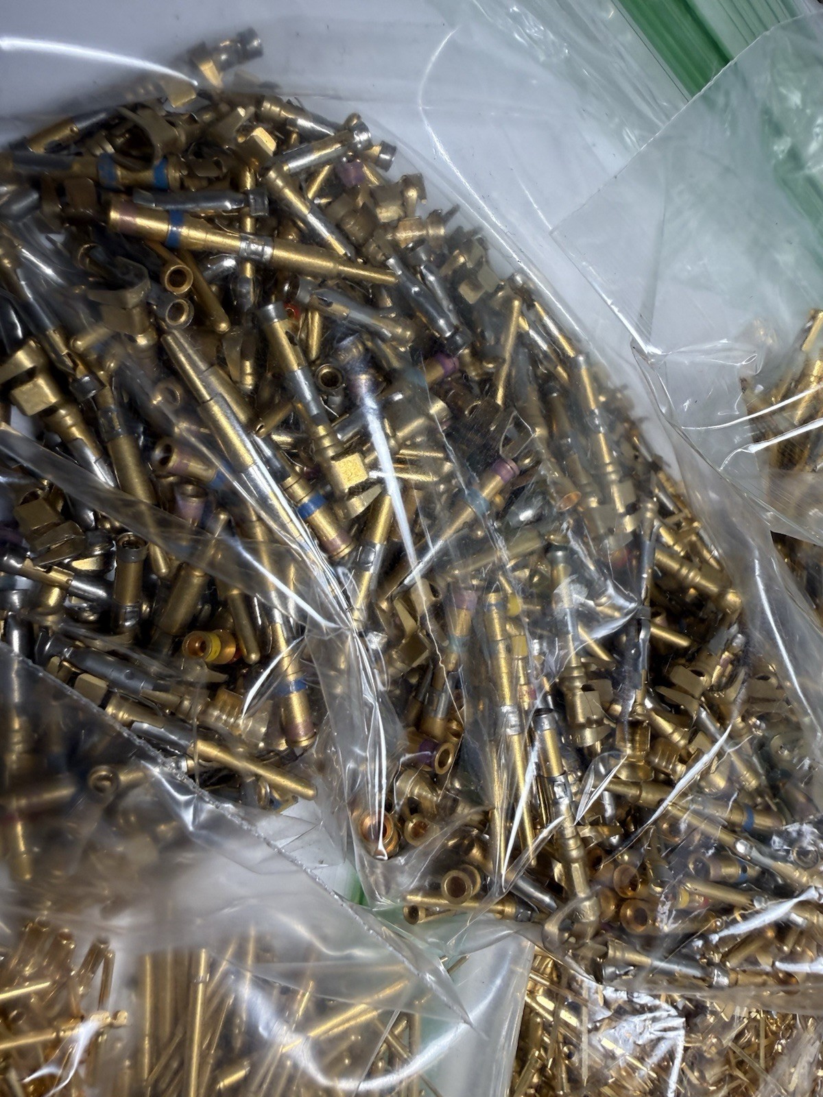 1100 Grams Of Gold-Plated Pin Contacts for Scrap Gold Recovery