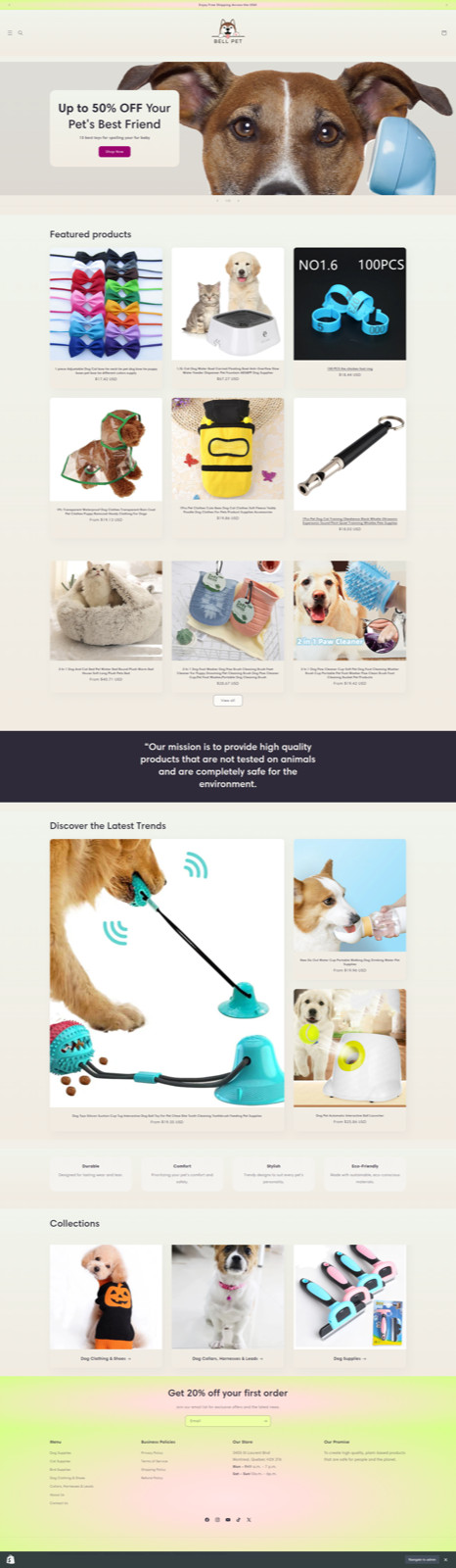 READY-MADE DROPSHIPPING Shopify Store – 1530 Products – Pets supplies niche
