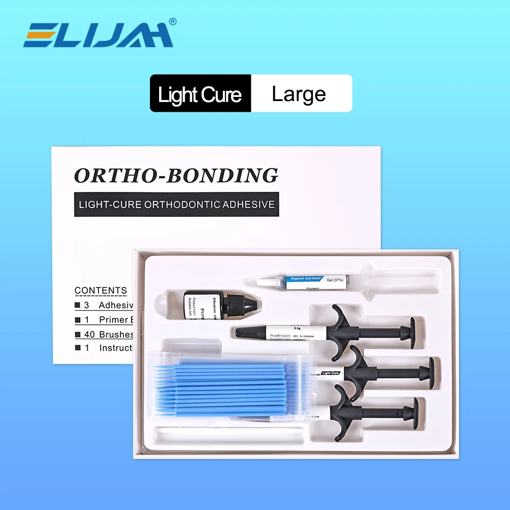 Dental Orthodontic Glue Bonding Light Cure Composite Resin Kit Adhesive Etch Gel