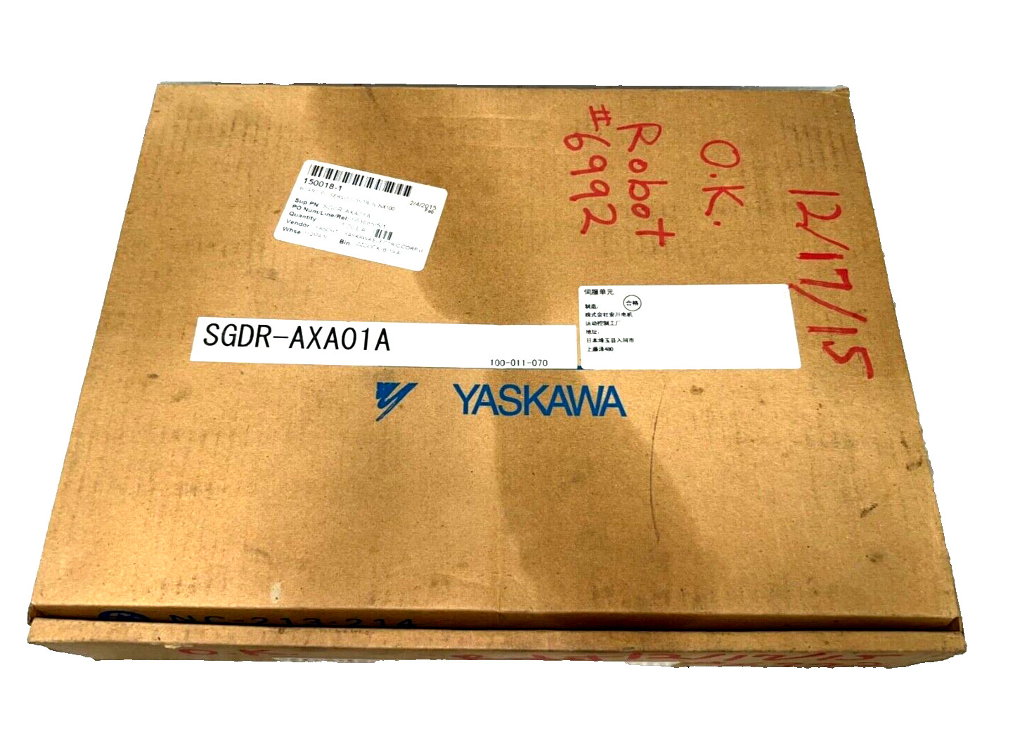 Yaskawa SGDR-AXA01A Servo Drive Axis Control Board Rev E01 PCB – NEW