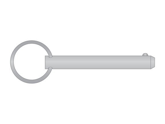 Detent Pin 1/2 x 6.500 (6-1/2) 300 Series Stainless Steel Plain (2 Pieces)
