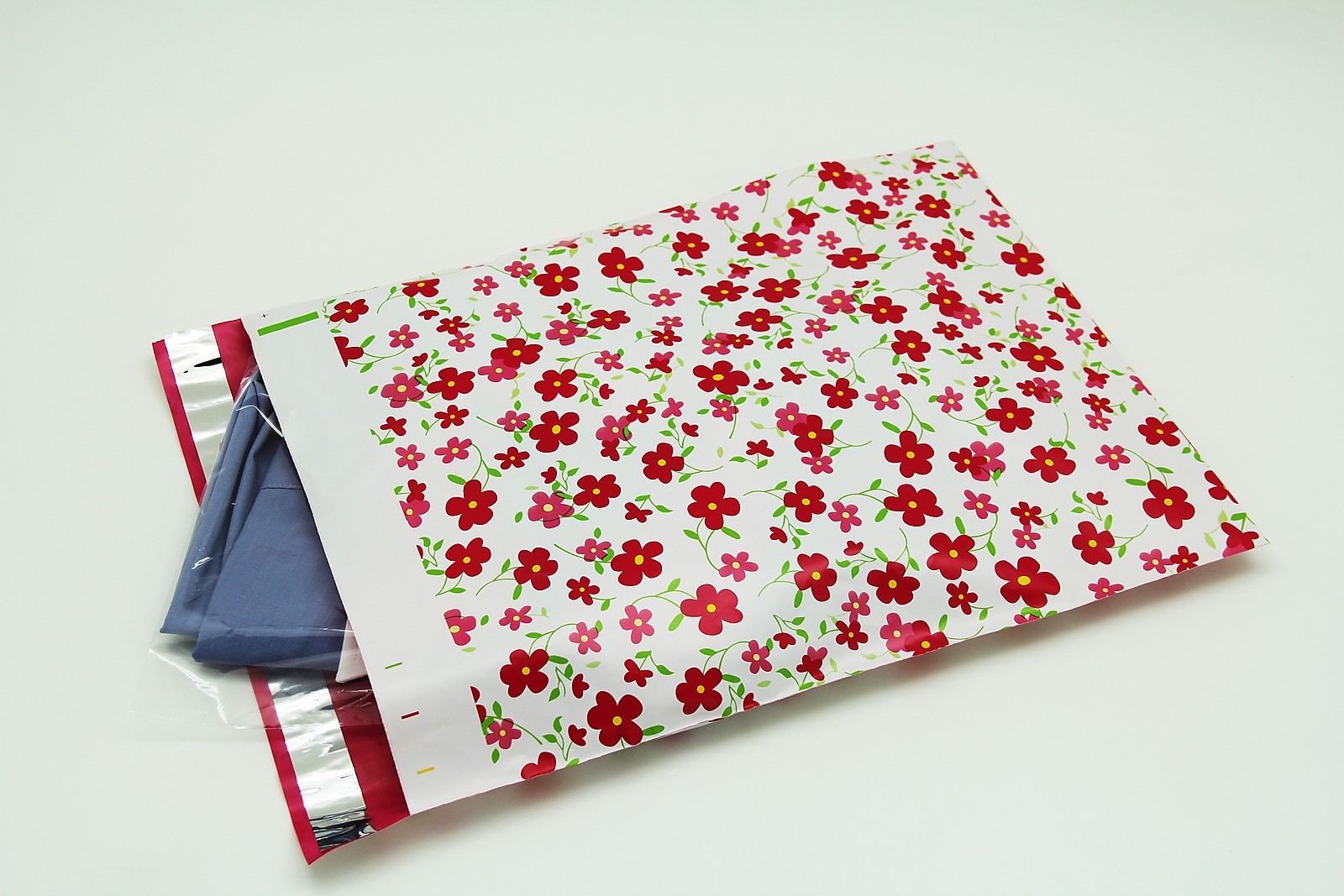 500 10×13 Pink Flowers Designer Poly Mailers Envelopes Boutique Custom Bags