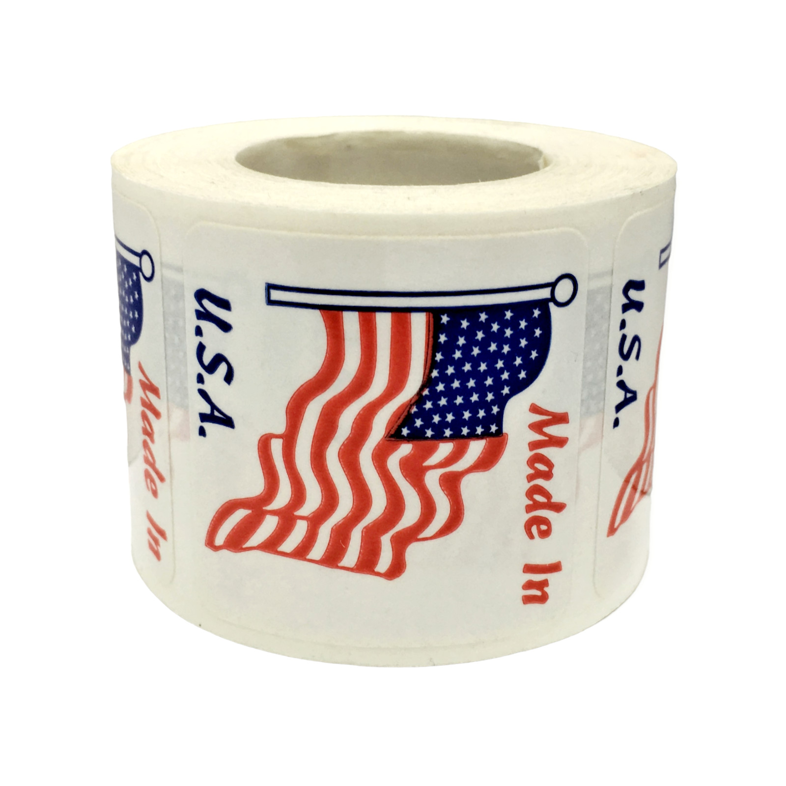Made in U.S.A. (1.5″) Labels America American Flag Peel & Stick (2) RLS 500 EA