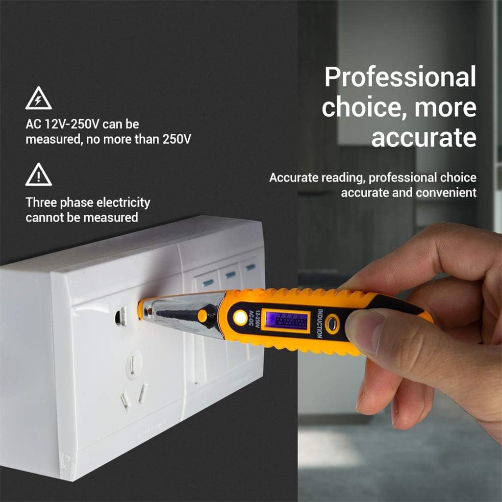 Voltage Electric Tester Volt Detector Test Pen AC DC Non-Contact Sensor 12-1000V
